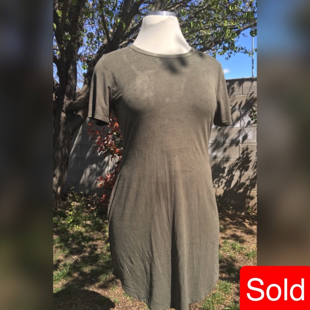 Faux suede dress